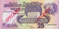 p33s from Seychelles: 25 Rupees from 1989