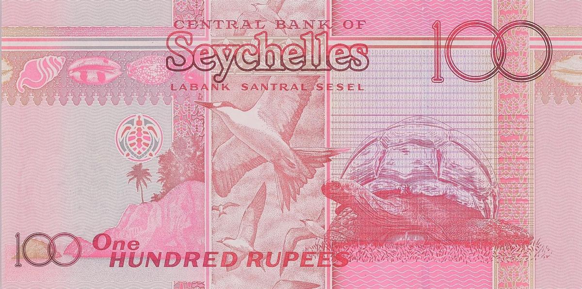 Back of Seychelles p47: 100 Rupees from 2013