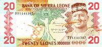 p14a from Sierra Leone: 20 Leones from 1982