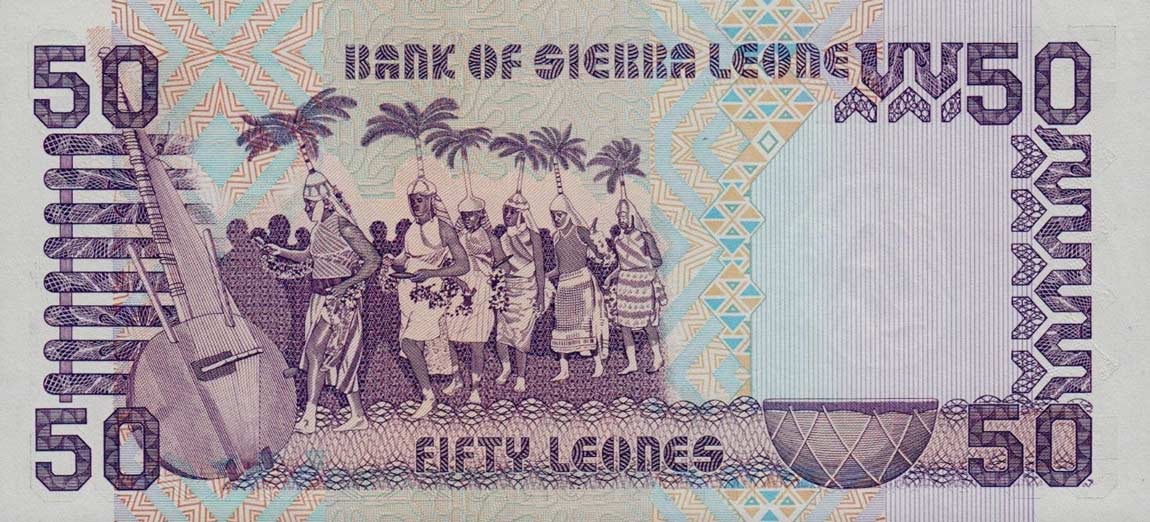 Back of Sierra Leone p17a: 50 Leones from 1988