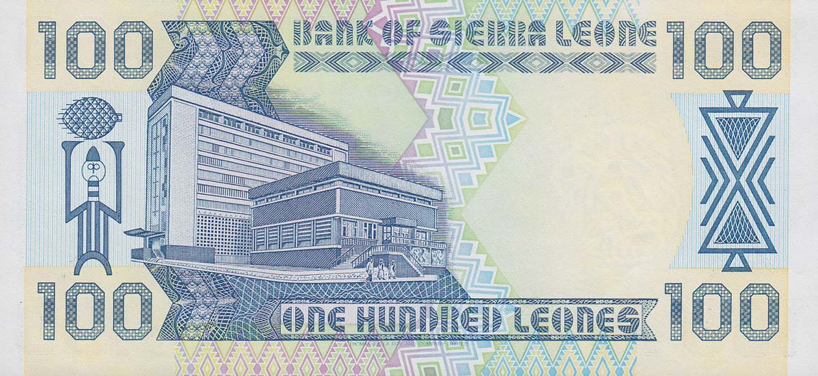 Back of Sierra Leone p18c: 100 Leones from 1990