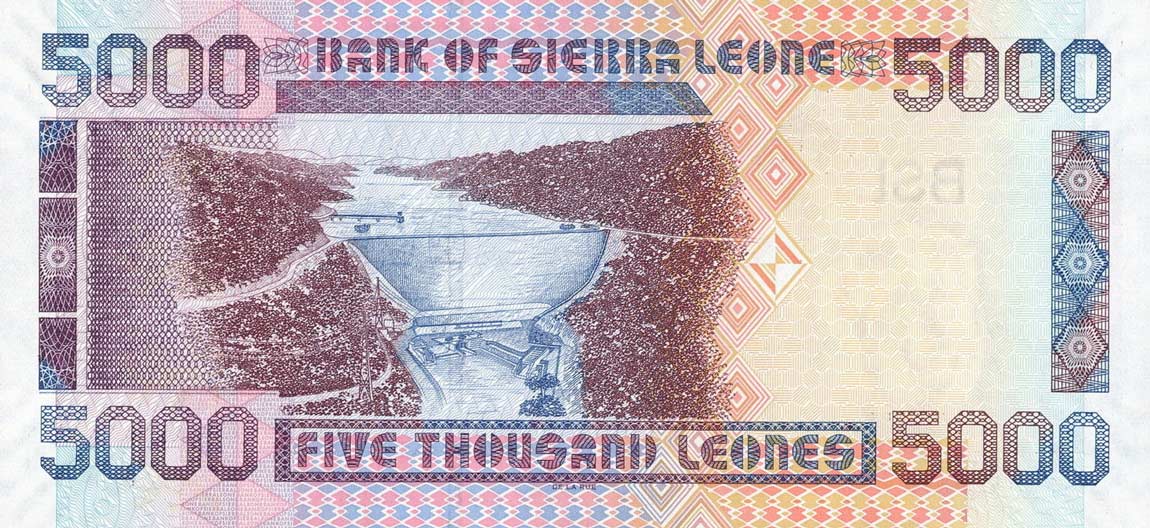 Back of Sierra Leone p27c: 5000 Leones from 2006
