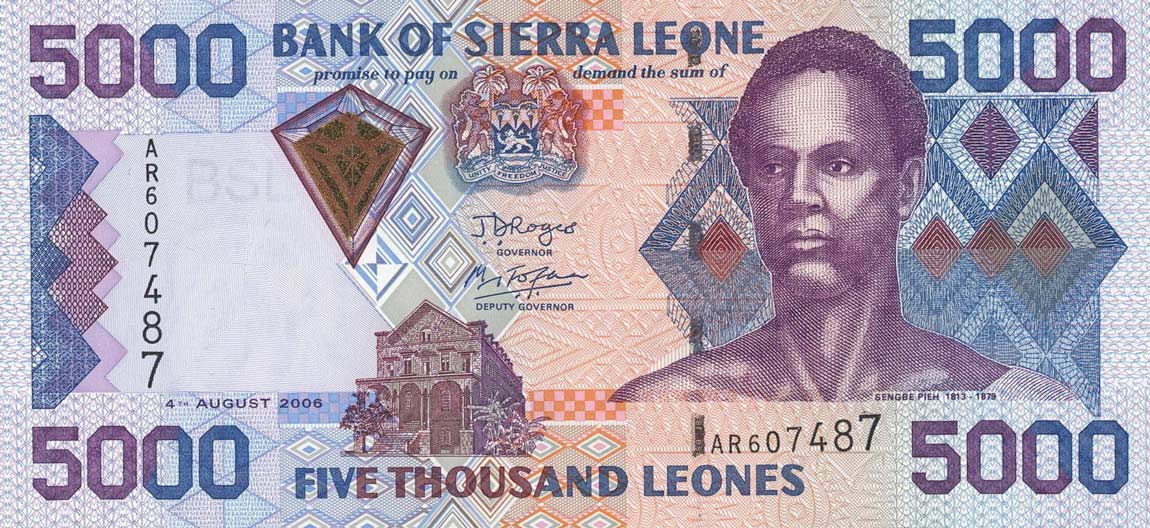 Front of Sierra Leone p27c: 5000 Leones from 2006