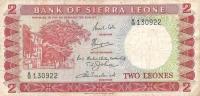 p2c from Sierra Leone: 2 Leones from 1969