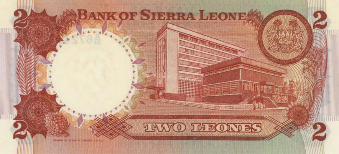 Back of Sierra Leone p6b: 2 Leones from 1978