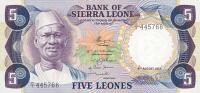 p7a from Sierra Leone: 5 Leones from 1975