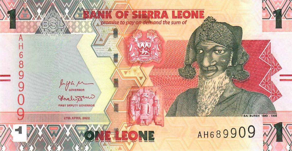 Front of Sierra Leone p34: 1 Leone from 2022