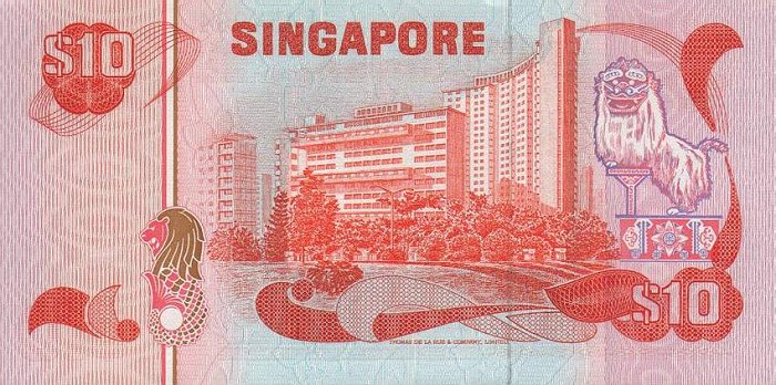 Back of Singapore p11a: 10 Dollars from 1979