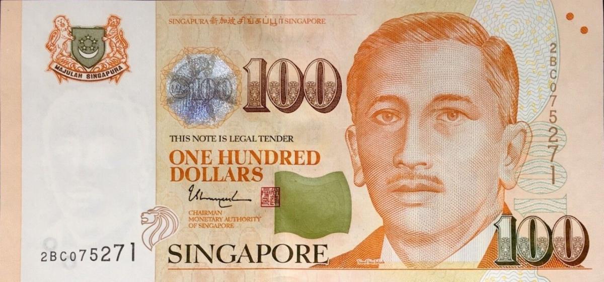Front of Singapore p50d: 100 Dollars from 2005