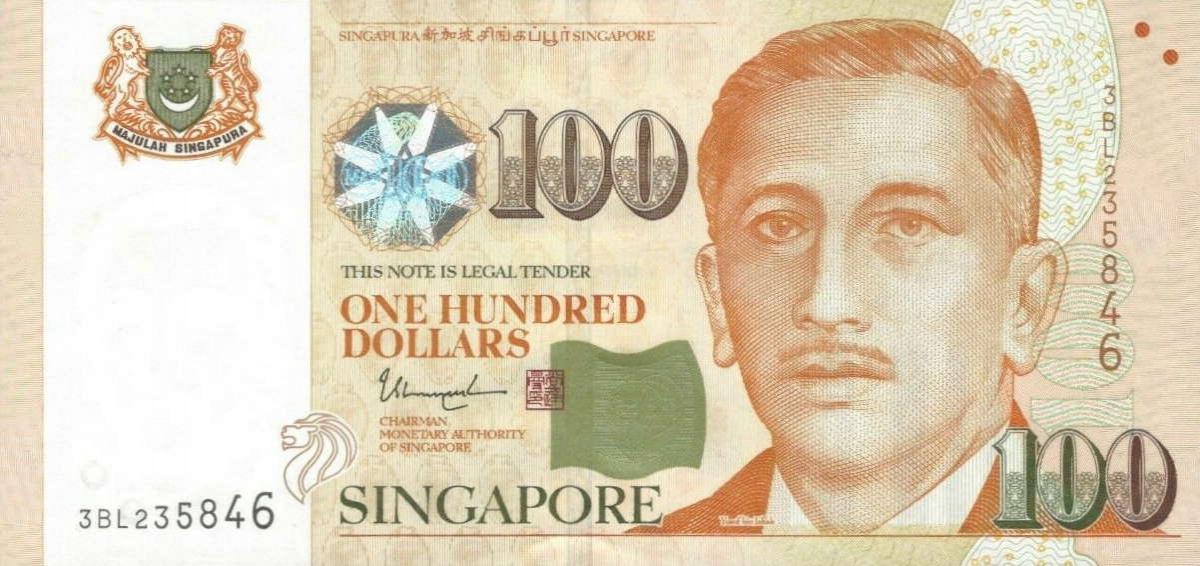 Front of Singapore p50i: 100 Dollars from 2018
