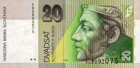 p20e from Slovakia: 20 Korun from 2001