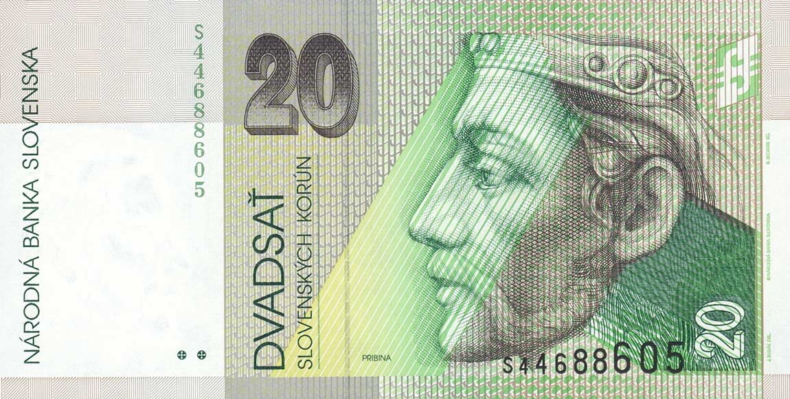 Front of Slovakia p20f: 20 Korun from 2004