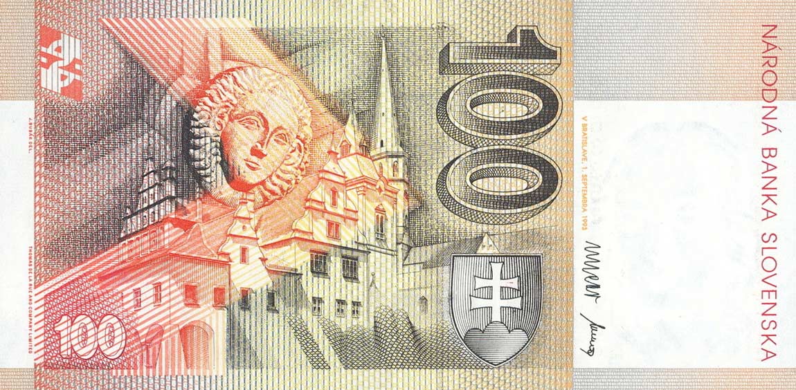 RealBanknotes.com > Slovakia p22a: 100 Korun from 1993