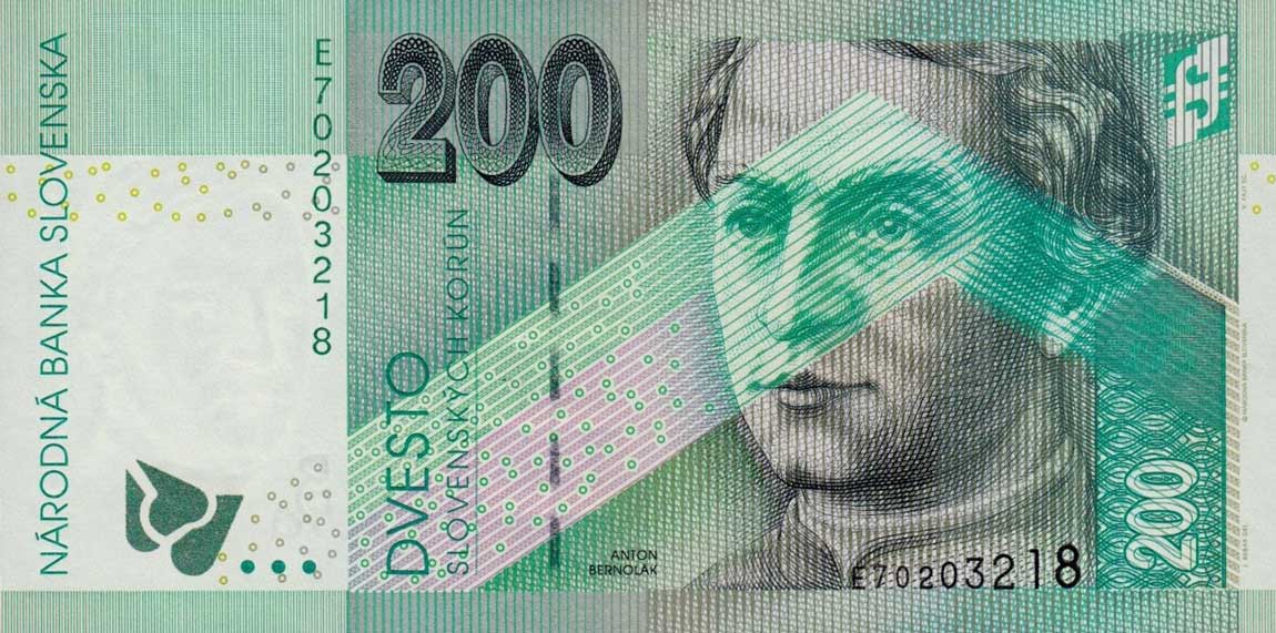 Front of Slovakia p45a: 200 Korun from 2006