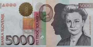 p21b from Slovenia: 5000 Tolarjev from 1997