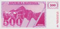 p8b from Slovenia: 500 Tolarjev from 1992