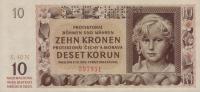 p8s from Bohemia and Moravia: 10 Korun from 1942