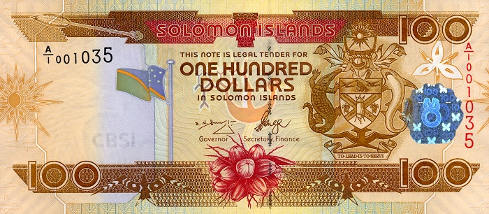 Front of Solomon Islands p30a: 100 Dollars from 2006