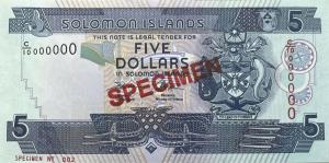 Gallery image for Solomon Islands p26s: 5 Dollars