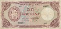 p11a from Somalia: 20 Scellini from 1968