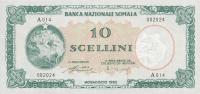 p2a from Somalia: 10 Scellini from 1962