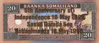 p10 from Somaliland: 20 Shillings from 1996