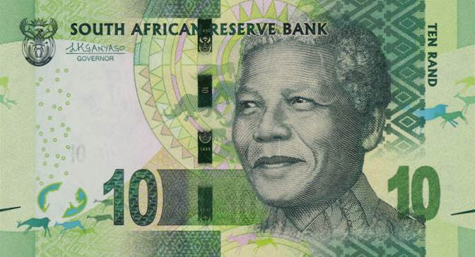 Front of South Africa p138b: 10 Rand from 2013