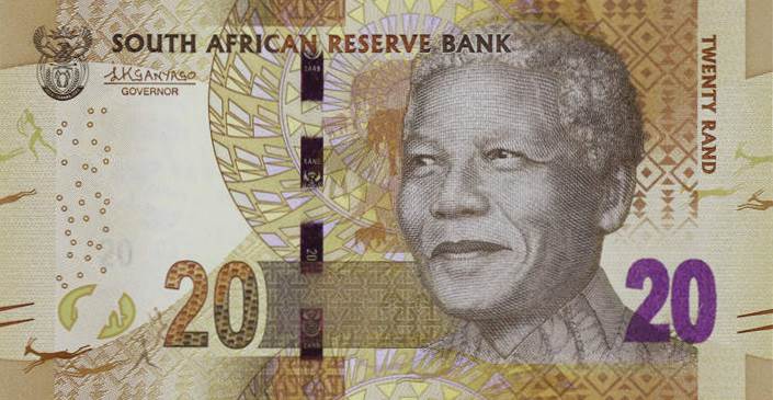Front of South Africa p139b: 20 Rand from 2013