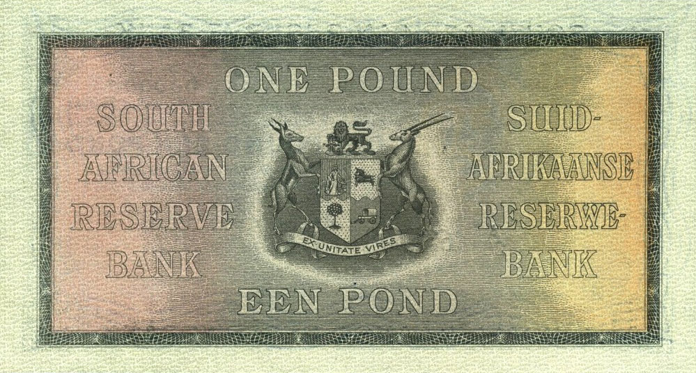 Back of South Africa p84b: 1 Pound from 1930