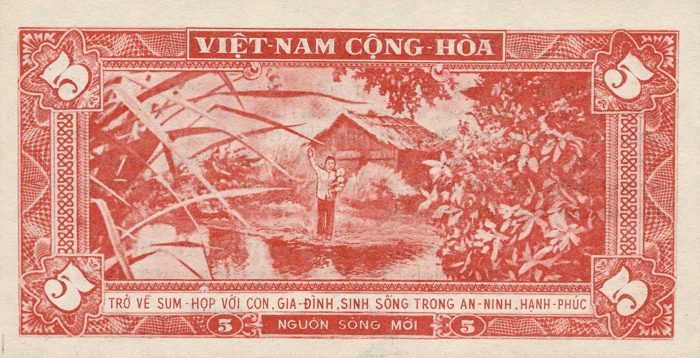 Front of Vietnam, South p13x: 5 Dong from 1955