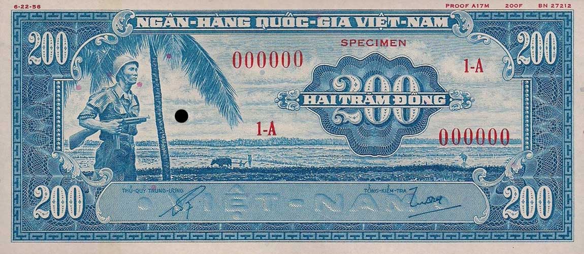 Front of Vietnam, South p14Act1: 200 Dong from 1955