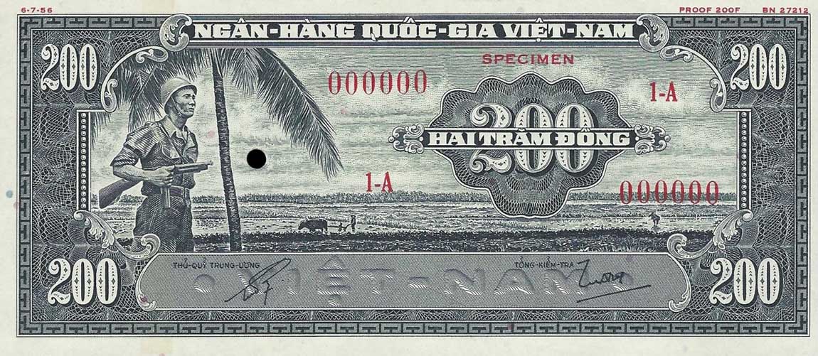 Front of Vietnam, South p14Act3: 200 Dong from 1955