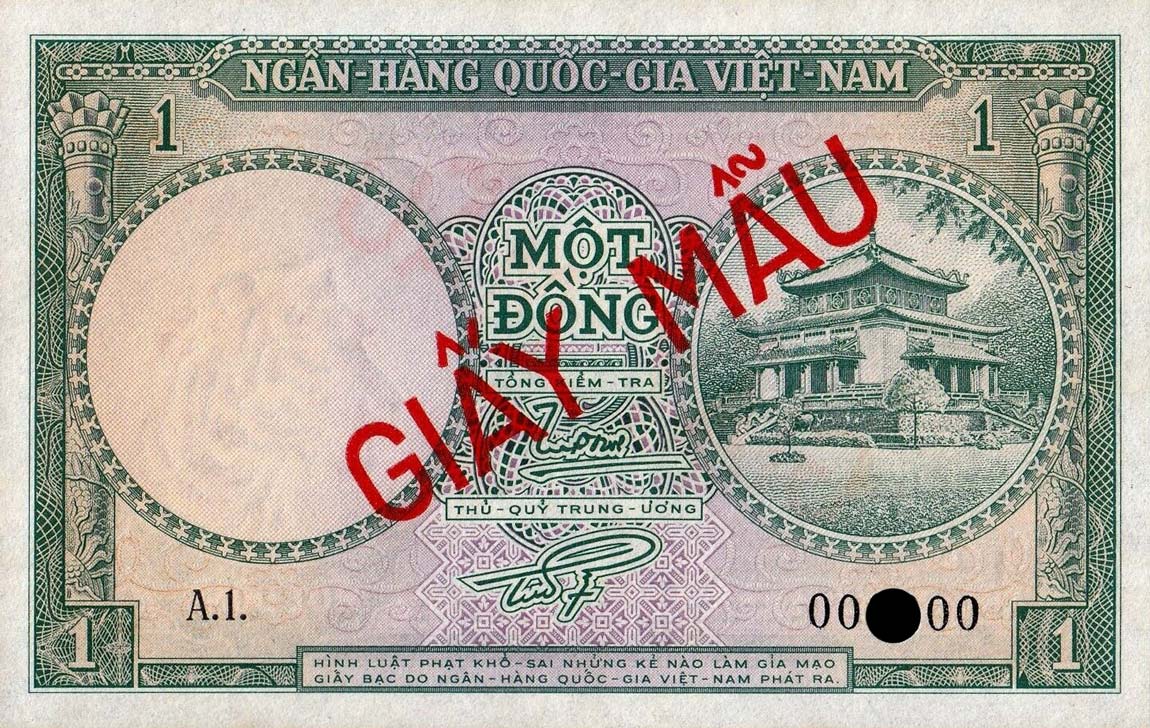 Front of Vietnam, South p1s: 1 Dong from 1956