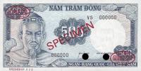 p23s from Vietnam, South: 500 Dong from 1966