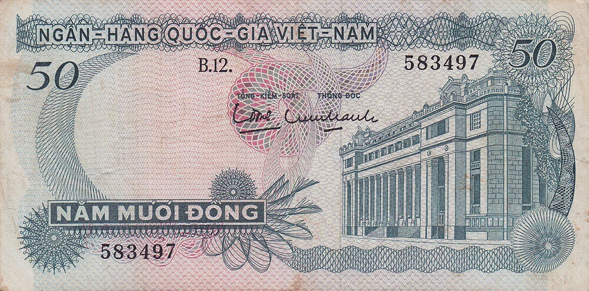 Front of Vietnam, South p25a: 50 Dong from 1969