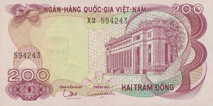 Front of Vietnam, South p27a: 200 Dong from 1970