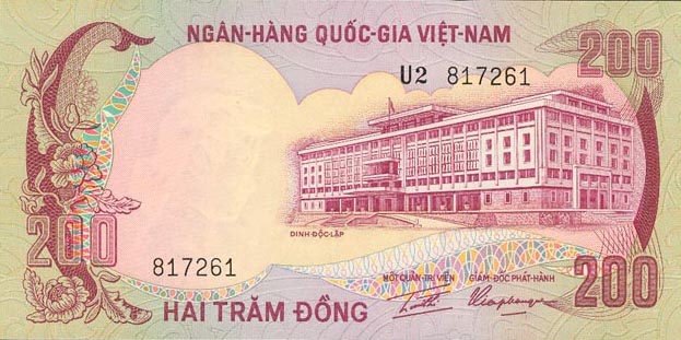 Front of Vietnam, South p32a: 200 Dong from 1972