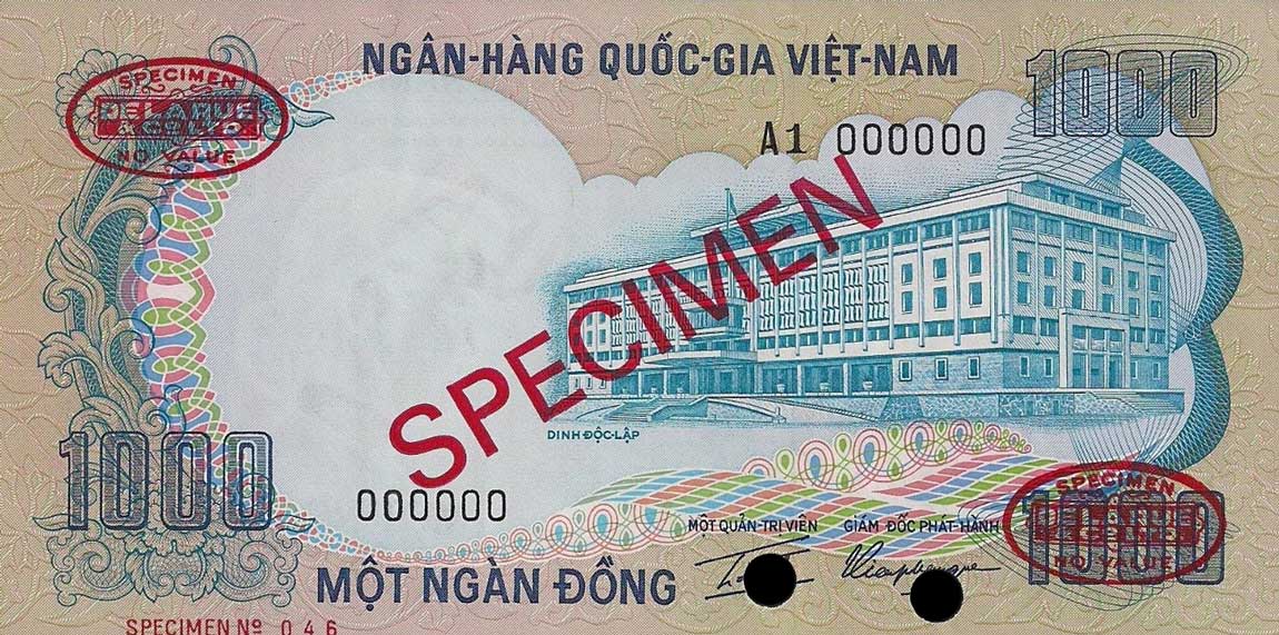 Front of Vietnam, South p34s: 1000 Dong from 1972