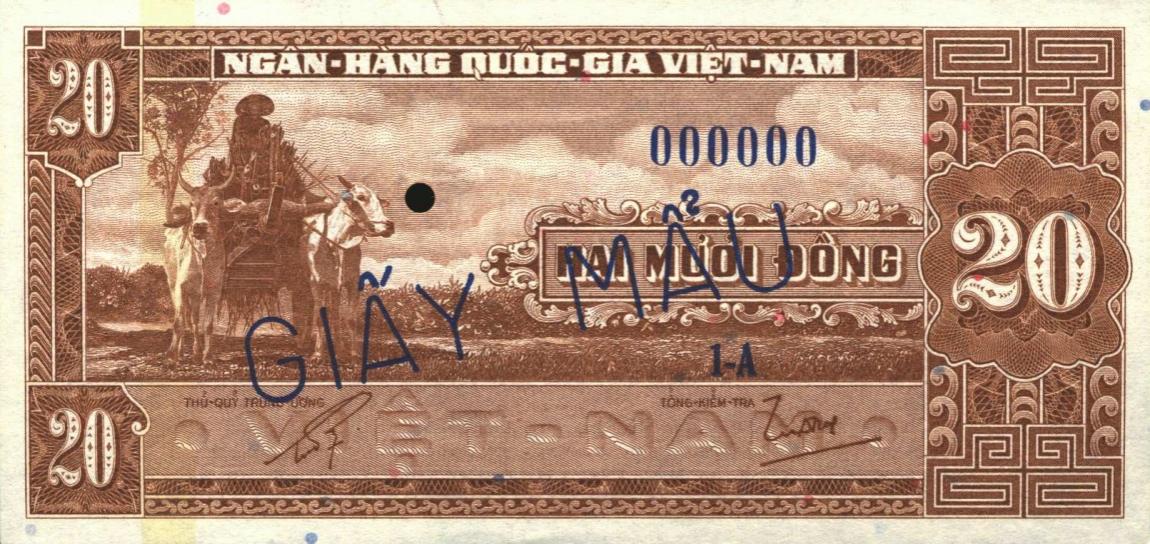 Front of Vietnam, South p6s: 20 Dong from 1962