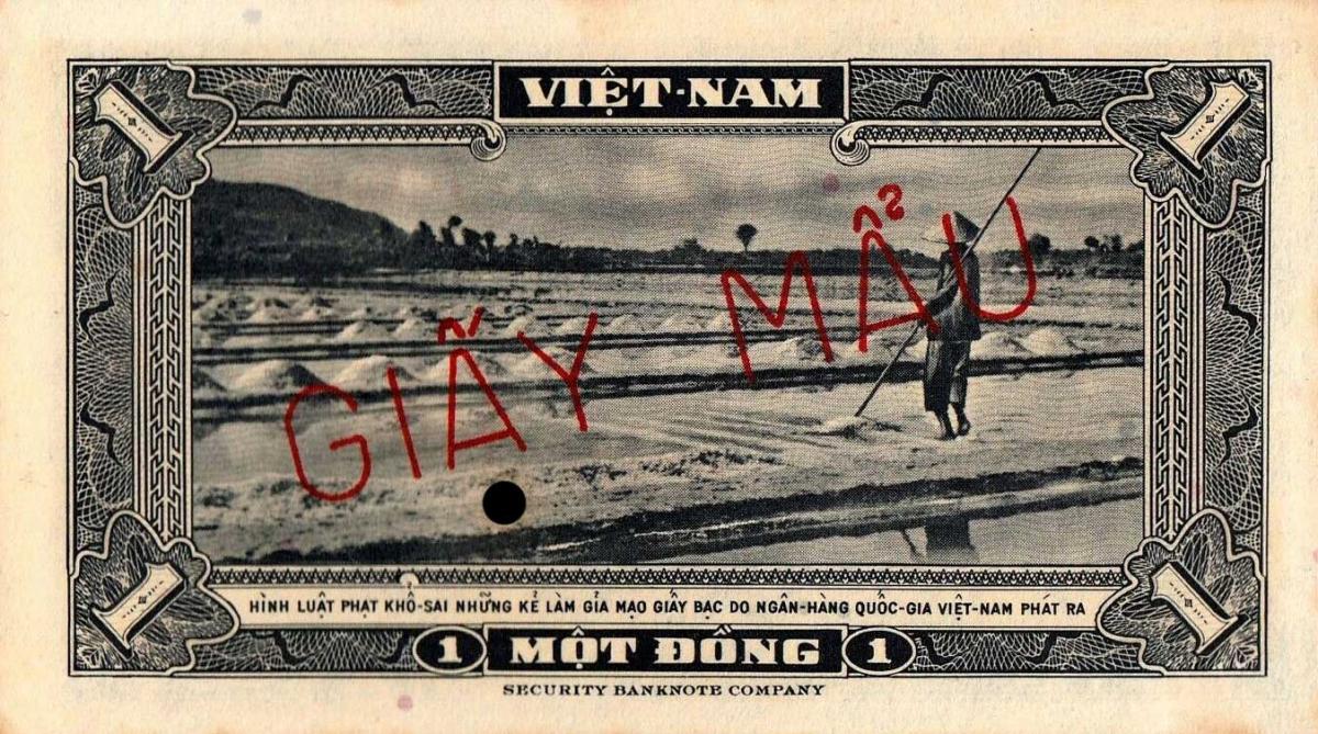 Back of Vietnam, South p11s: 1 Dong from 1955