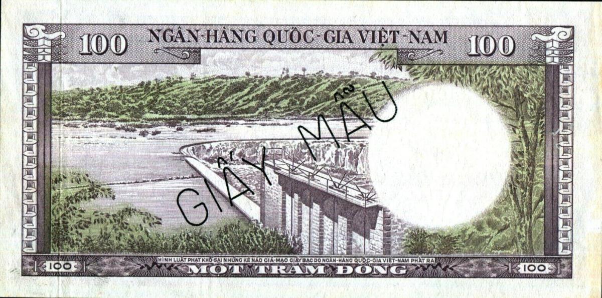 Back of Vietnam, South p18s2: 100 Dong from 1966
