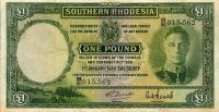 p10d from Southern Rhodesia: 1 Pound from 1948