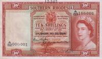 Gallery image for Southern Rhodesia p12s: 10 Shillings