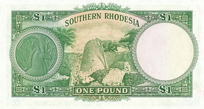 Back of Southern Rhodesia p13a: 1 Pound from 1952