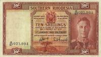 p9d from Southern Rhodesia: 10 Shillings from 1948