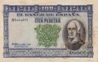 p106C from Spain: 100 Pesetas from 1937