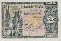 p109a from Spain: 2 Pesetas from 1938