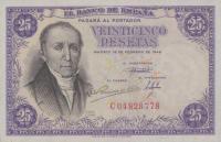 p130a from Spain: 25 Pesetas from 1946