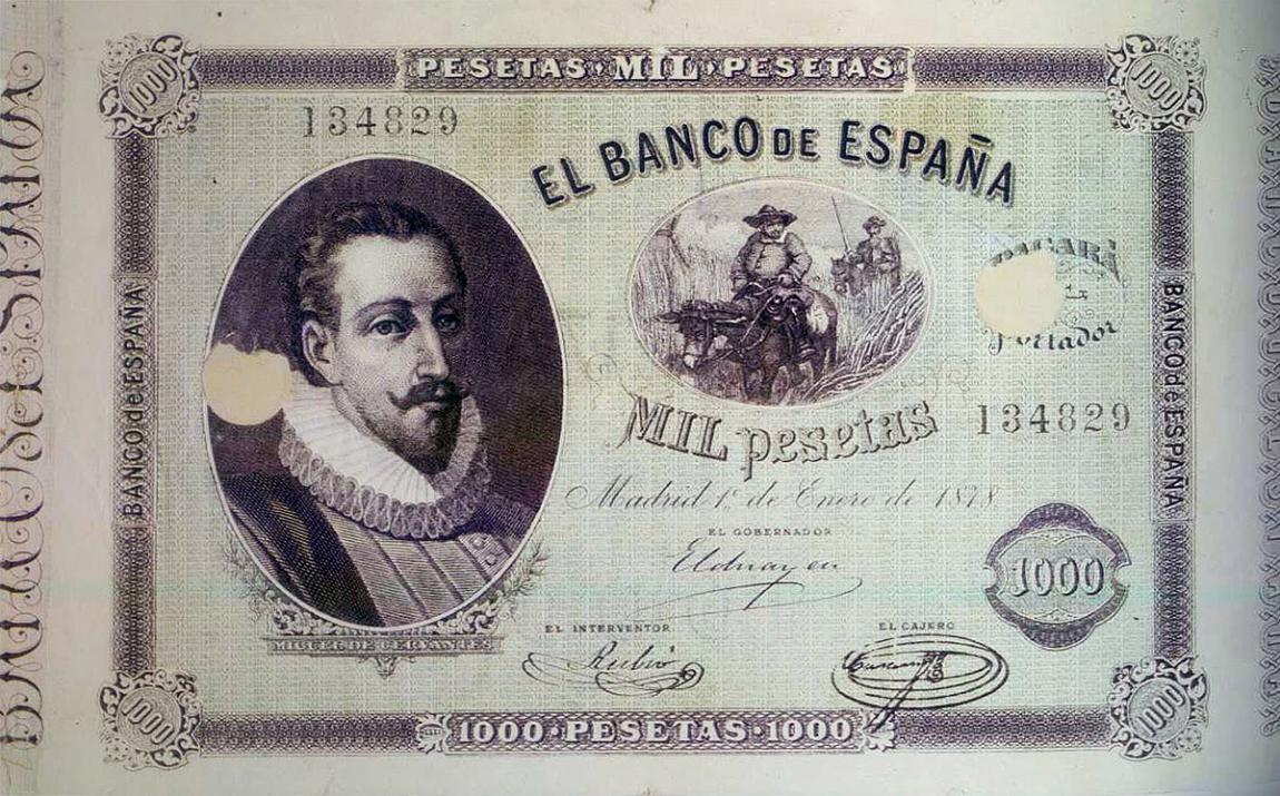Front of Spain p19: 1000 Pesetas from 1878