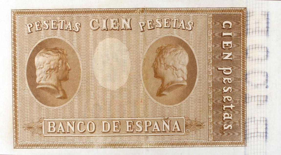 Back of Spain p44: 100 Pesetas from 1893